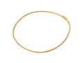 18k Yellow Gold Classic Rope Style Chain Anklet