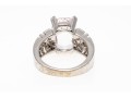 14k White Gold Pretty Palest Pink Morganite And Diamond Trimmed Ring, Size 8