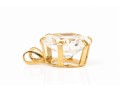 14k Yellow Gold Fun Oval White Cz Pendant
