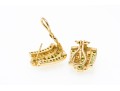 Stately 14K Tsavorite And Diamond Earrings
