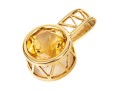 14k Yellow Gold Contemporary Round Citrine Pendant, App. 2.46 CTS