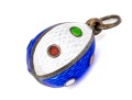 Antique Russian 88 Silver Fabulous Colorful Enamel Easter Egg Pendant, Circa 1899 To 1908