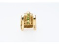 14K Tsavorite And Diamond Set Slide Pendant