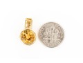 14k Yellow Gold Contemporary Round Citrine Pendant, App. 2.46 CTS