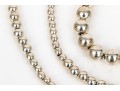 Sterling Silver Fabulous Opera Length Graduated Chunky Silver Ball Necklace