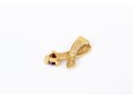 14k Yellow Gold Contemporary Trillion Garnet Set Pendant, App. 0.80 CTS