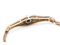 14k Beautiful Vintage Diamond (app. 0.33 TCW) And Sapphire Filigree Topped Bracelet