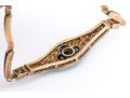 14k Beautiful Vintage Diamond (app. 0.33 TCW) And Sapphire Filigree Topped Bracelet