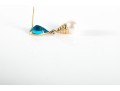 14k Yellow Gold Blue Topaz And Cultured Pearl Dangle Earrings