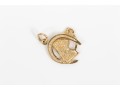 14k Yellow Gold Horse Head And Horseshoe Pendant