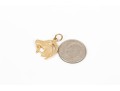 14k Yellow Gold Horse Head And Horseshoe Pendant