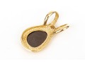 14k Yellow Gold Striking Contemporary Boulder Opal Doublet And Diamond Pendant