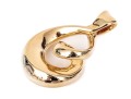 14k Yellow Gold Fabulous Contemporary Electro Form Swirl Pendant