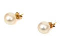 14k Yellow Gold Handsome Classic 9.25 MM Cultured Pearl Earrings
