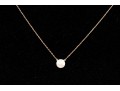 14k Rose Gold Pretty Delicate Pave Diamond Center Necklace, App. 0.07 TCW
