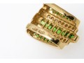 14K Tsavorite And Diamond Set Slide Pendant