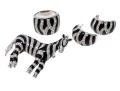 Sterling And Zirconia Zebra Form And Pring Brooch, Earrings And Ring, Ring Size 9.75