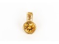 14k Yellow Gold Contemporary Round Citrine Pendant, App. 2.46 CTS