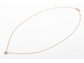 14k Rose Gold Pretty Delicate Pave Diamond Center Necklace, App. 0.07 TCW