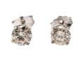 Simple 14K White Gold Diamond Stud Earrings