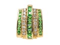 14K Tsavorite And Diamond Set Slide Pendant