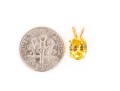 14k Yellow Gold Striking Oval Yellow Cz Pendant