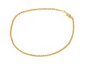 18k Yellow Gold Classic Rope Style Chain Anklet