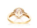 10k Yellow Gold Pretty Tanzaite And Diamond Halo Ring, Size 6.5