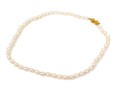 Classic 6.5 Mm To 6.75 Mm Cultured Pearl Necklace With 14k Yellow Gold Rope Motif Double Clasp