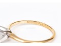 14k Yellow Gold Simple Round Brilliant Cut CZ Solitaire Ring, Size 6