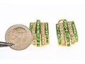 Stately 14K Tsavorite And Diamond Earrings