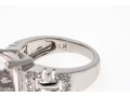 14k White Gold Pretty Palest Pink Morganite And Diamond Trimmed Ring, Size 8
