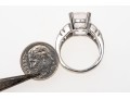 14k White Gold Pretty Palest Pink Morganite And Diamond Trimmed Ring, Size 8