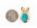 14k Yellow Gold Striking Contemporary Boulder Opal Doublet And Diamond Pendant