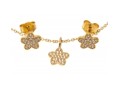 Contemporary Sterling Star Pendant Necklace And Earrings Set