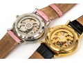 Pair Of Fabulous Fashion Skeleton Automatic Stuhrling Wristwatches, 34mm 