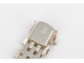 Sterling Silver Woven Bracelet Paired With A Sterling Silver Link Style Bracelet