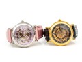 Pair Of Fabulous Fashion Skeleton Automatic Stuhrling Wristwatches, 34mm 