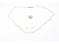 14K Complimentary Pearl Necklace And Stud Earrings