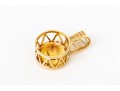 14k Yellow Gold Contemporary Round Citrine Pendant, App. 2.46 CTS