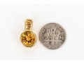 14k Yellow Gold Contemporary Round Citrine Pendant, App. 2.46 CTS