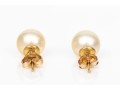 14k Yellow Gold Handsome Classic 9.25 MM Cultured Pearl Earrings