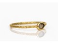 14k Yellow Gold Lovely Bezel Set Galaxy Pear Shaped Rose Cut Diamond Ring, Size 6.25-