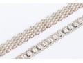 Sterling Silver Woven Bracelet Paired With A Sterling Silver Link Style Bracelet