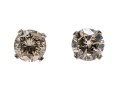 Simple 14K White Gold Diamond Stud Earrings