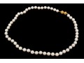 Classic 6.5 Mm To 6.75 Mm Cultured Pearl Necklace With 14k Yellow Gold Rope Motif Double Clasp