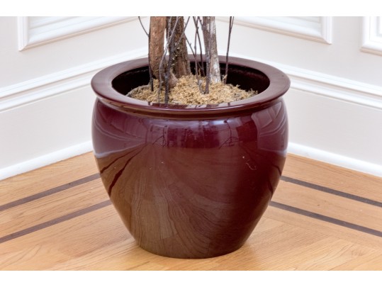 Faux Ficus Tree In Resin Planter