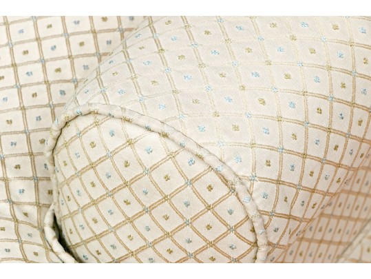 Pair Of Custom Upholstered Club Chair Frames With Single Ottoman