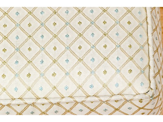 Pair Of Custom Upholstered Club Chair Frames With Single Ottoman