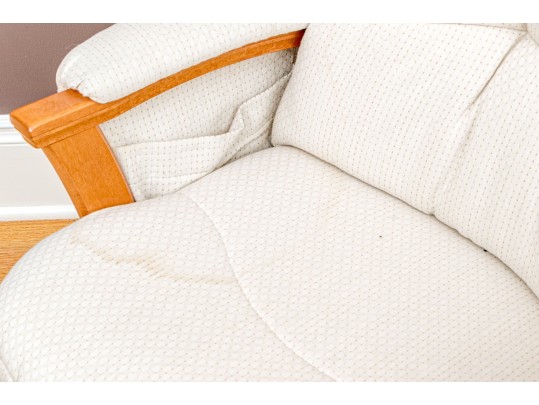 Dutailier Maple Glider Rocking Chair With Ottoman